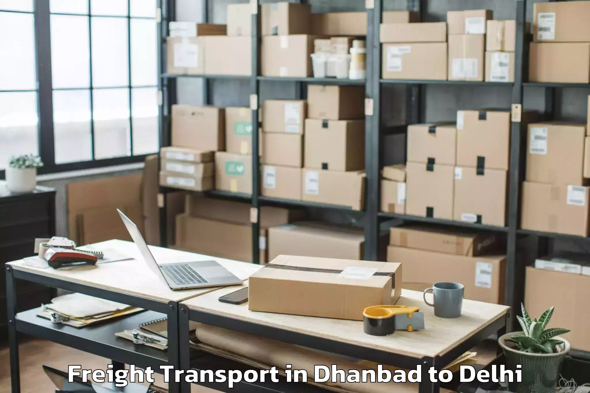 Book Your Dhanbad to South Asian University New Del Freight Transport Today